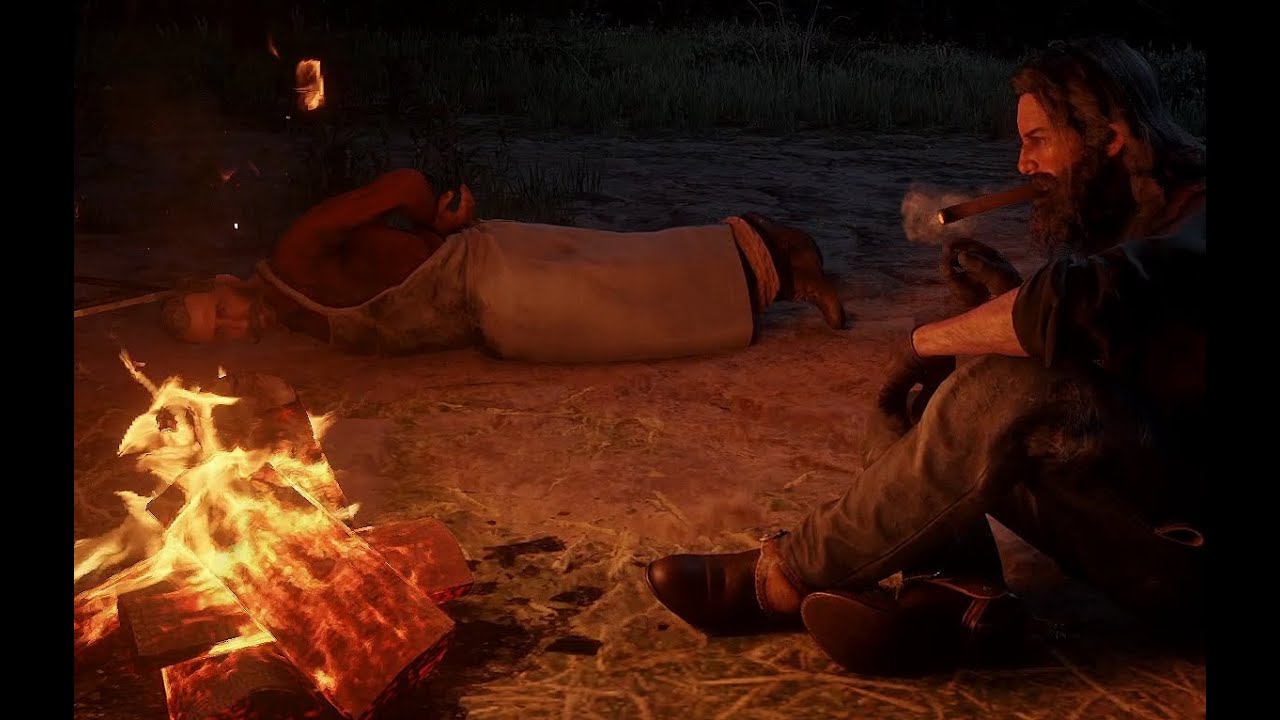 John Marston cooks and eats THE BARTENDER! - RDR2