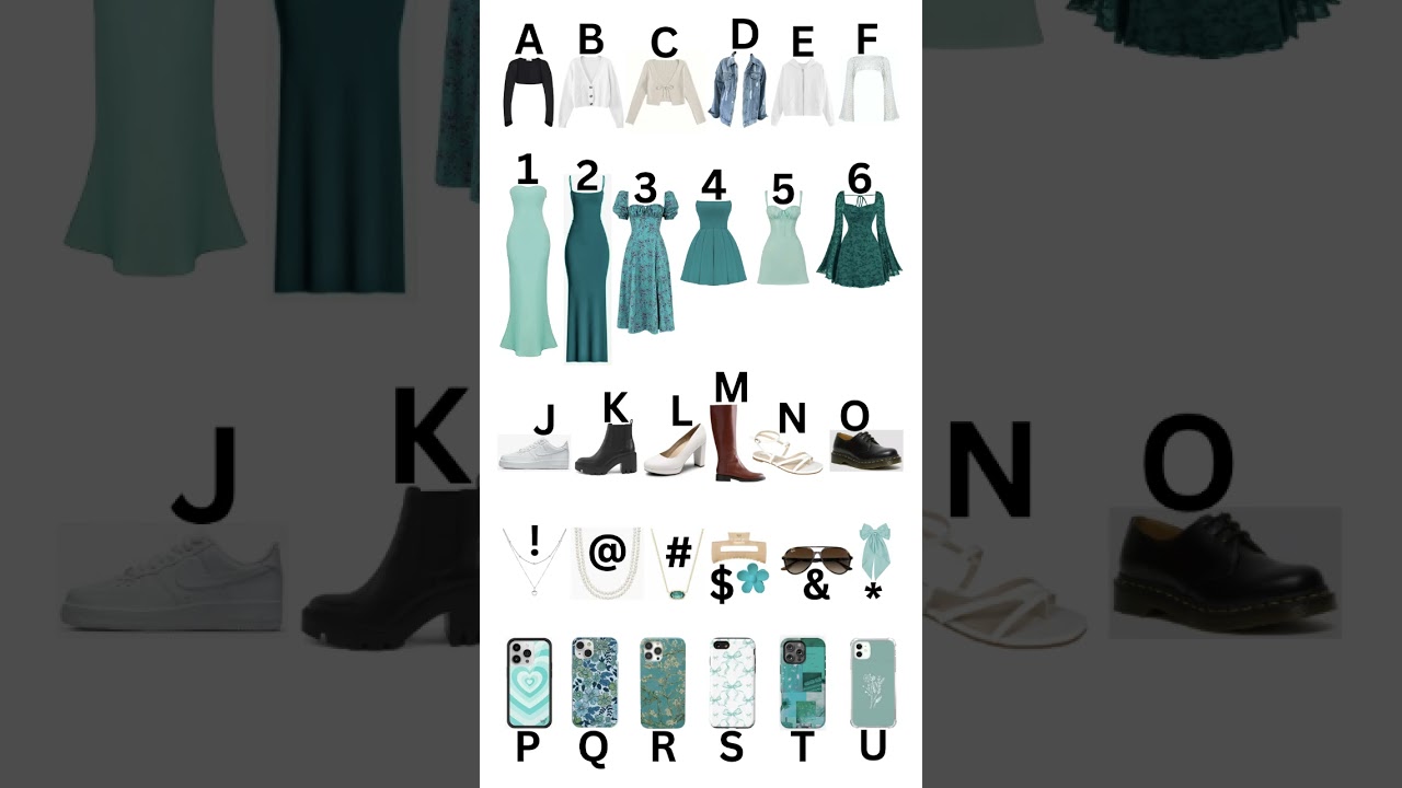 pick your outfit - teal/aqua dress edition 