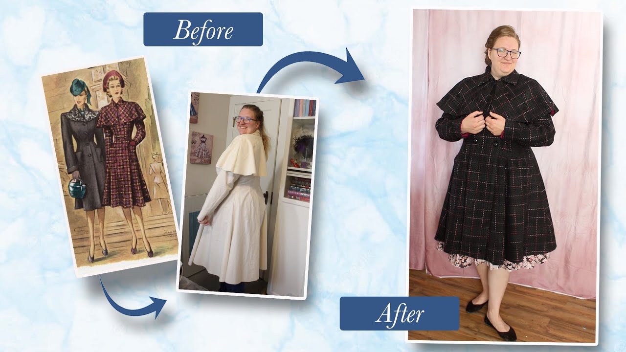 Finishing My 1940s Winter Coat Just in Time for SPRING 💐 pt. 2|| McCalls 7478