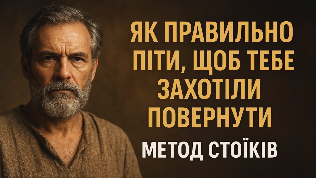 Як правильно піти, щоб тебе захотіли повернути. Метод стоїків.