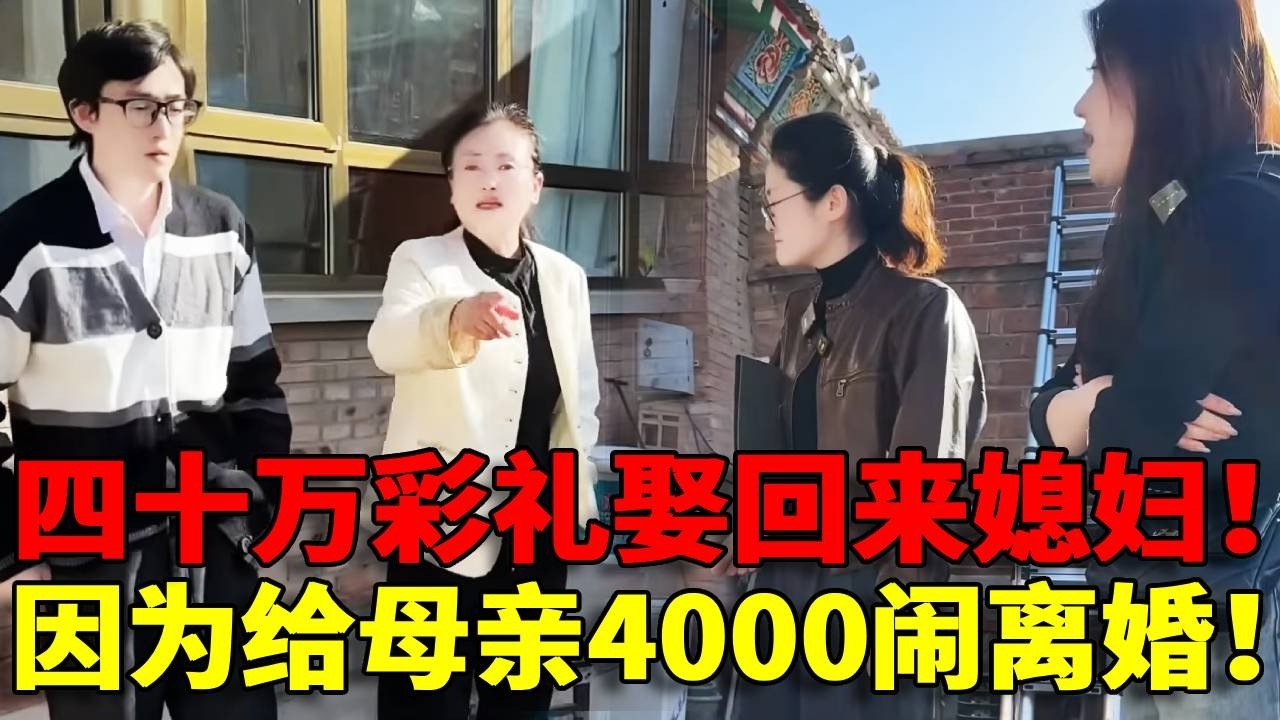 【人心不足！】40万取回来的媳妇竟然因为给母亲花4000闹离婚？这样的媳妇谁爱要谁要！不是谁撒泼谁有理！