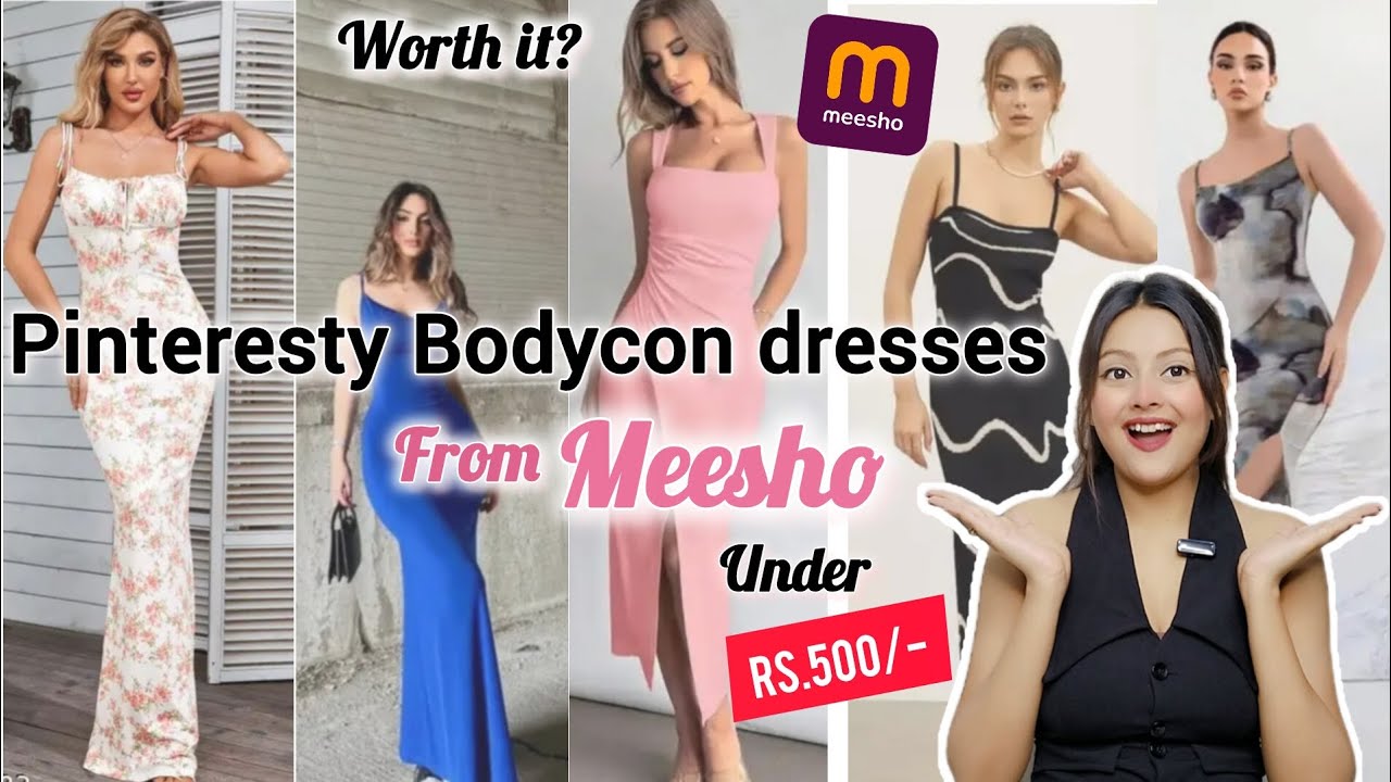 *Huge Meesho* pinteresty Bodycon dresses try on Haul ll starting at just ₹268/- ❤️😲🤯