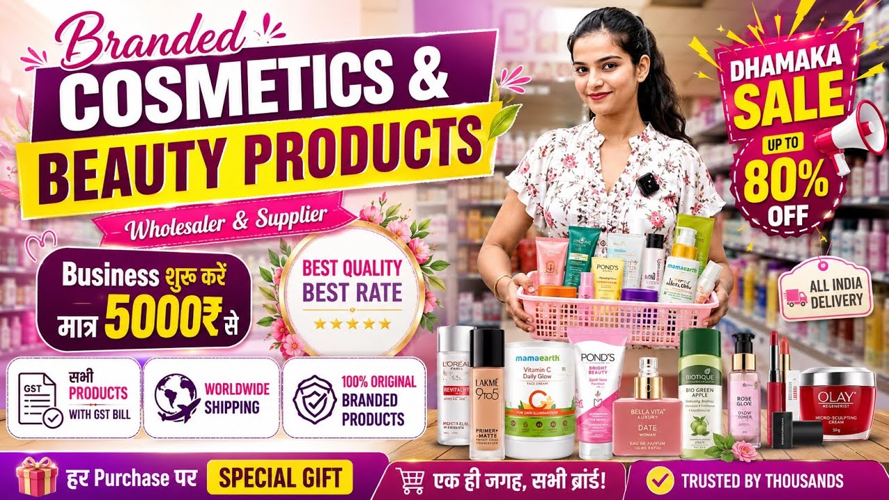 Delhi की सबसे सस्ती Cosmetic दुकान | Branded Cosmetics Items Wholesaler | सोच से भी सस्ते में खरीदे