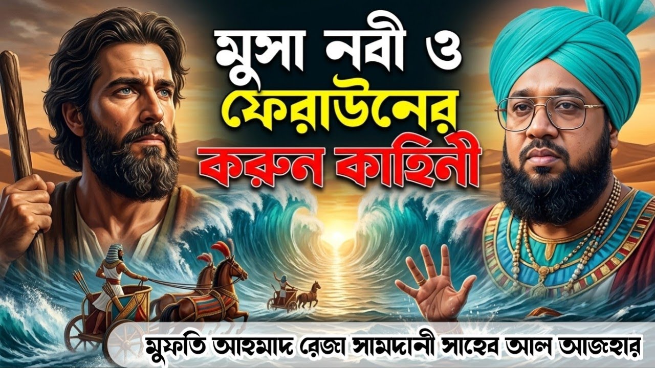 মুসা নবী ও ফেরাউনের করুন কাহিনী ✓ মুফতি আহমাদ রেজা সামদানী সাহেব আল আজহার 2026 । Ahmad Raja Waz 