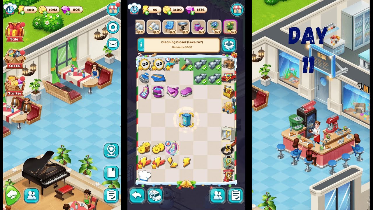 Merge Restaurant: Makeover. day 11