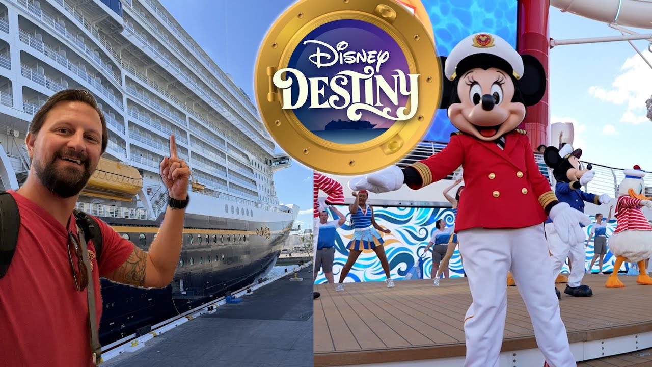 День посадки на Disney Destiny! Исследуем НОВЕЙШИЙ круизный лайнер Disney! Еда, шоу и сувениры!