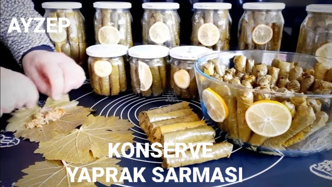 KONSERVE YAPRAK SARMASI NASIL YAPILIR💯RAMAZAN HAZIRLIKLARI #ayzep#sarma#konserveyapraksarması