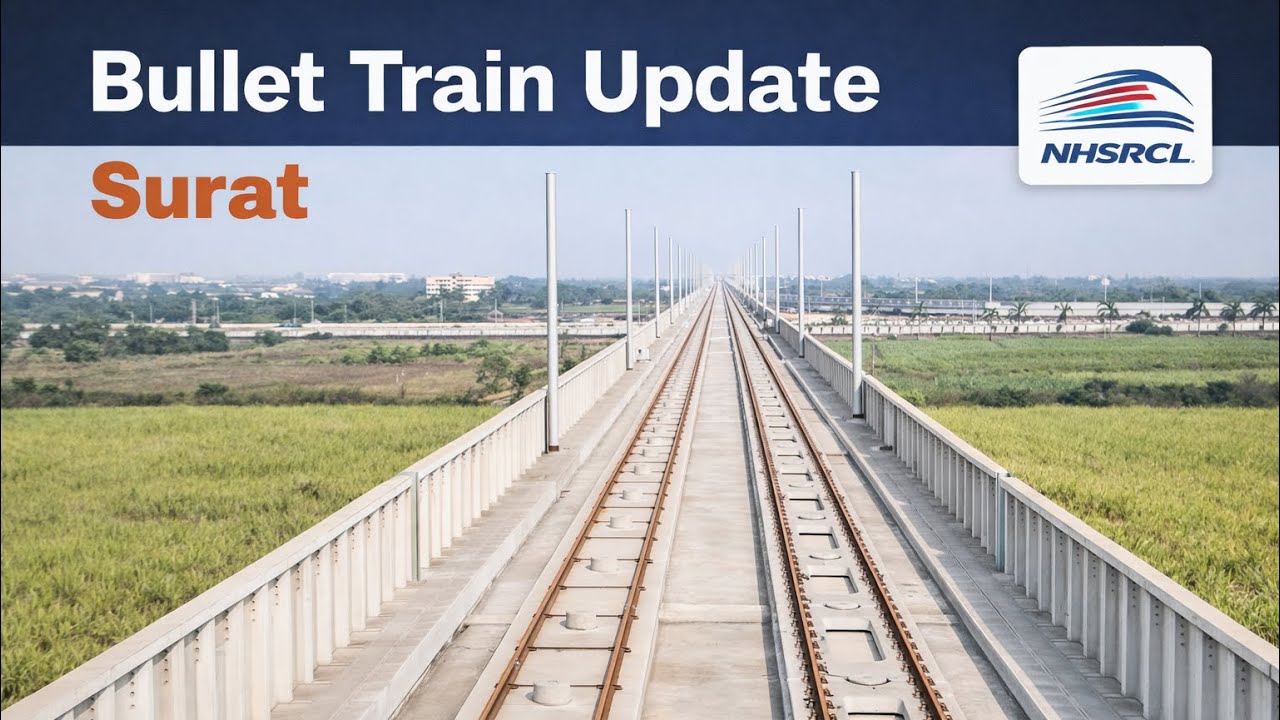 Mumbai Ahmedabad bullet train update in Surat | track update | bullet train update in India