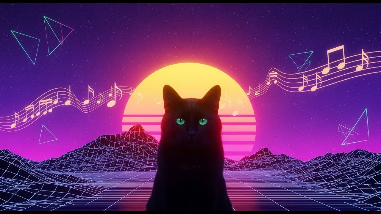 PURRide【1 HOUR SLOWED + REVERB】Synthwave Vibes for Focus & Gaming