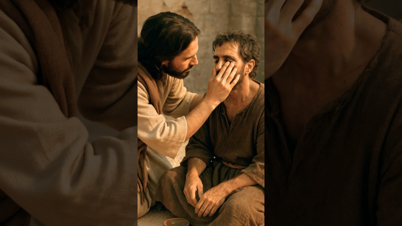 Jesus Heals a Man Born Blind | A True Bible Story of Healing 🙏 #jesus #healing  #biblestory #love