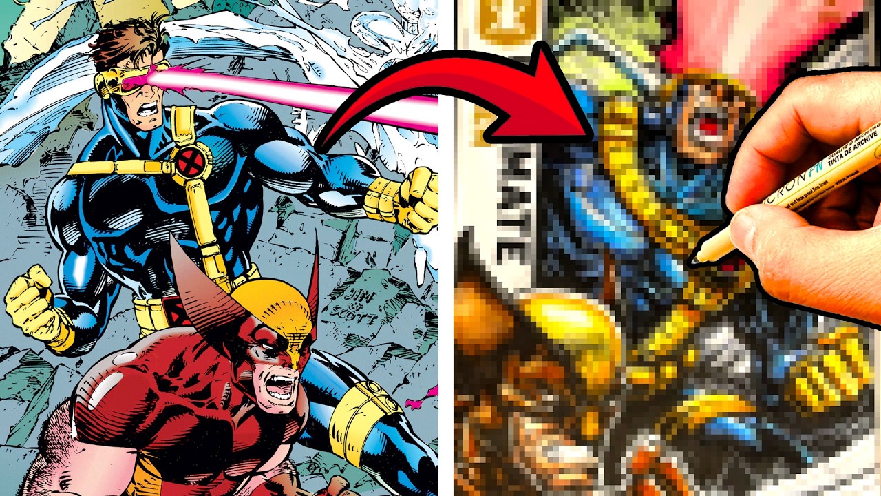 Художник Marvel перерисовывает знаменитые обложки комиксов! X-MEN #1 с участием @Caboose!