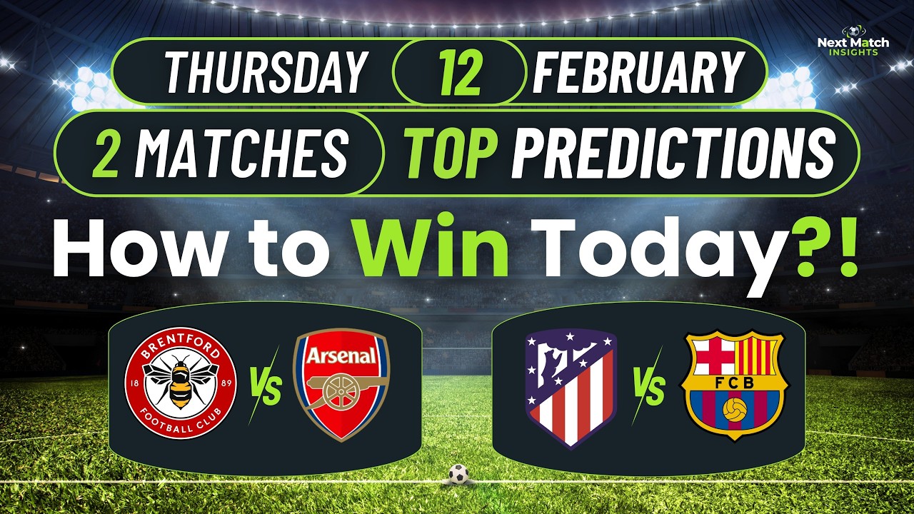 Today's Matches Predictions ⚽| Barcelona, Atletico & Arsenal | How to WIN?! 💰🔥