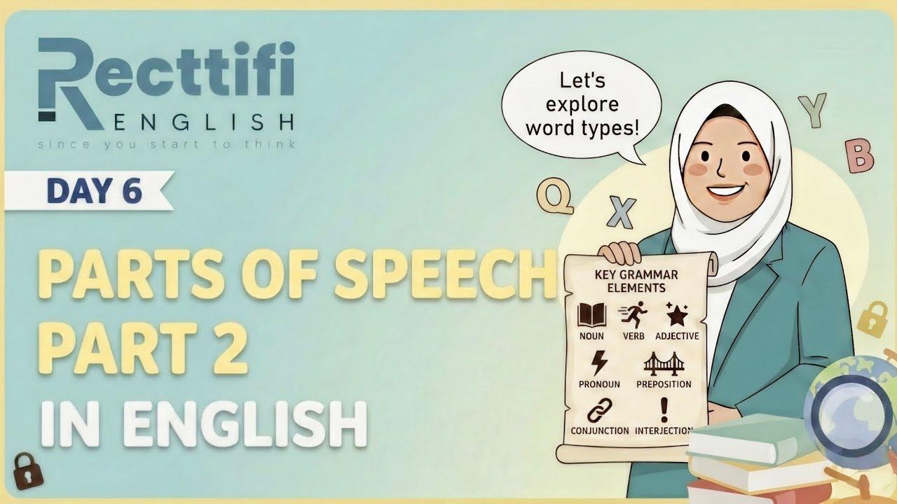 Day 6 – Parts of Speech Part 2 | RECTTIFI ENGLISH | Learn English in Malayalam