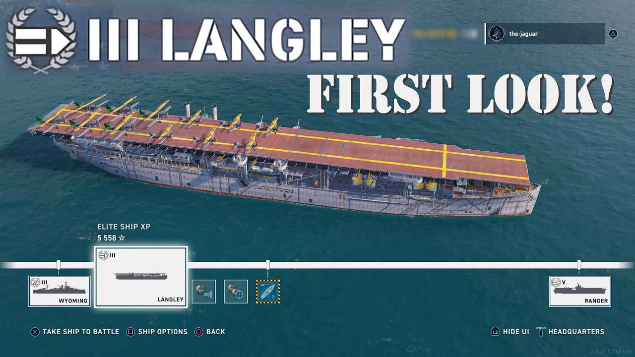 USS Langley (CV-1) Tier 3 Aircraft Carrier | World of Warships Legends