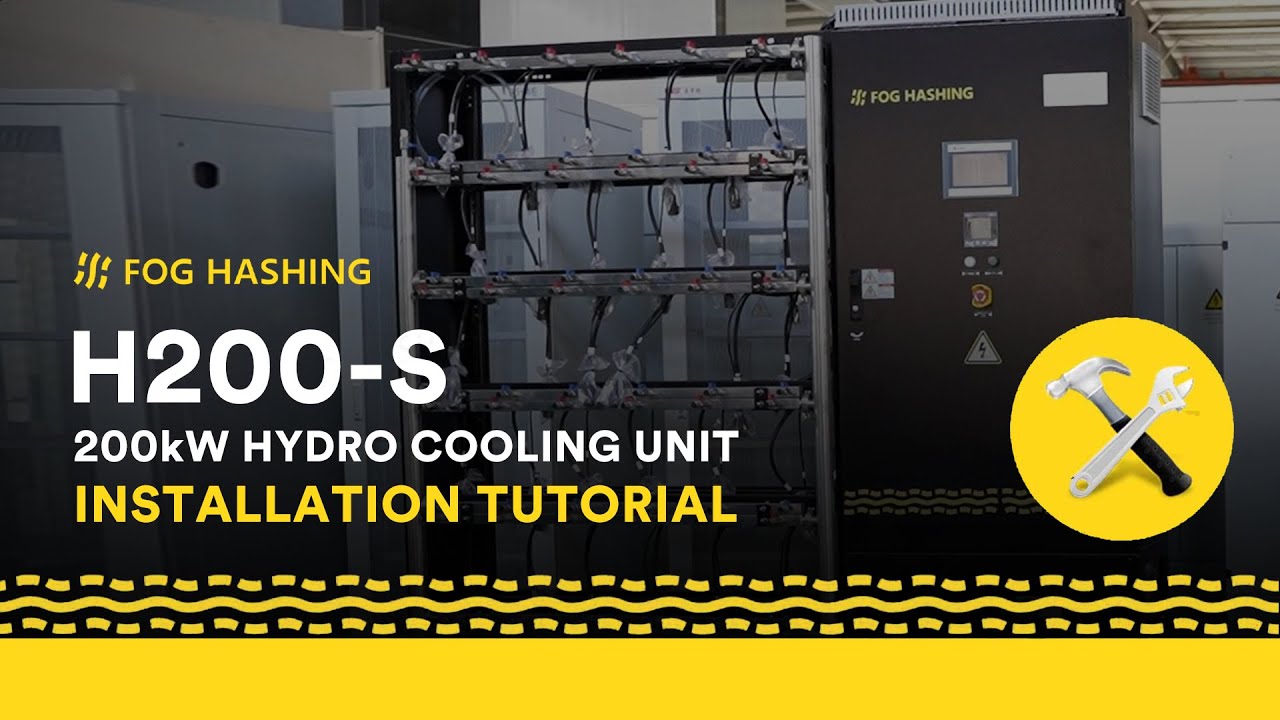 FogHashing H200-S Installation Tutorial, Hold 36 S21Hyd/S23Hyd, Hydro Cooling for Mining Rigs