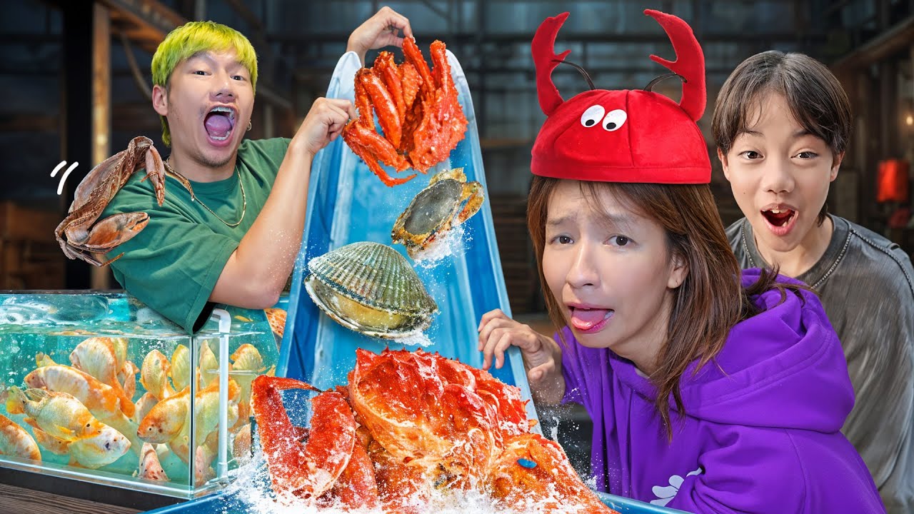 ตามใจหนูม่วงด้วย ปู กุ้ง สไลด์เดอร์ ฟินสุด !!!