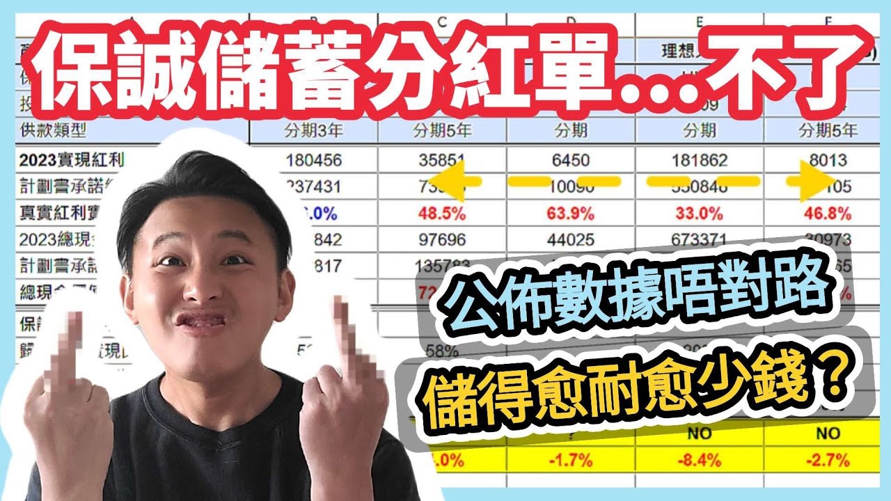 【保誠儲蓄分紅單不了】之前搞錯咗嘅事道歉｜真材實料嘅研究｜啲數唔係好對到｜年期愈耐落差愈大（CC繁中字幕）