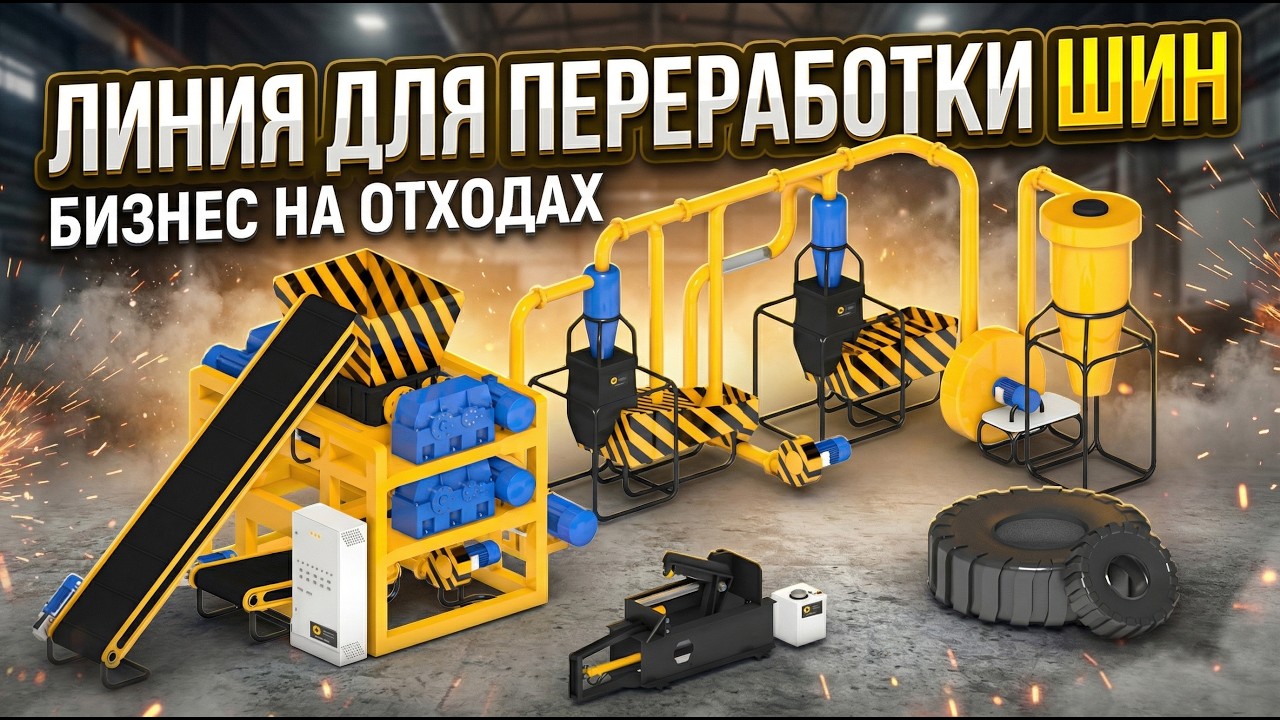 Обзор оборудования для переработки шин в резиновую крошку | Бизнес на отходах