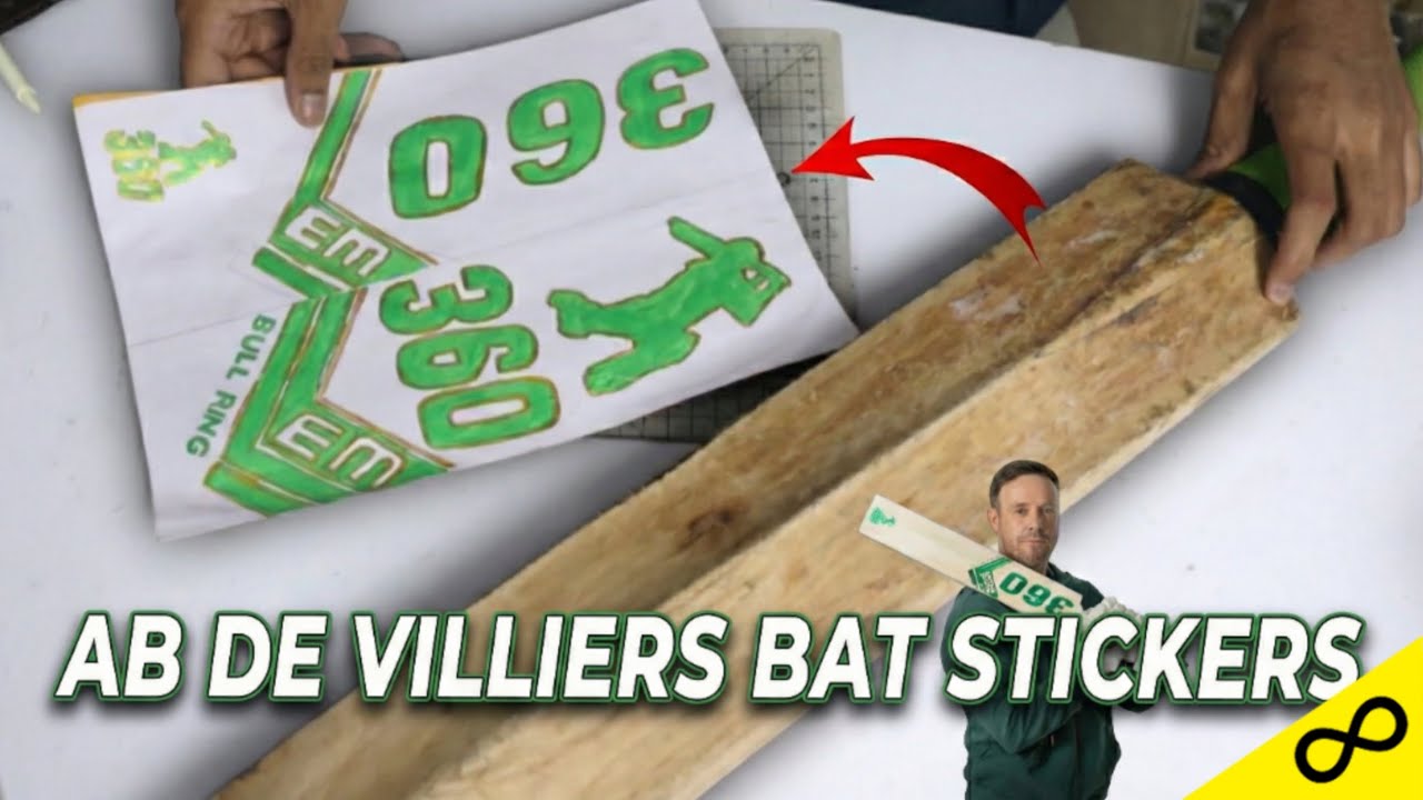 Restoration of my Cricket Bat with AB De Villers 360 Stickers 