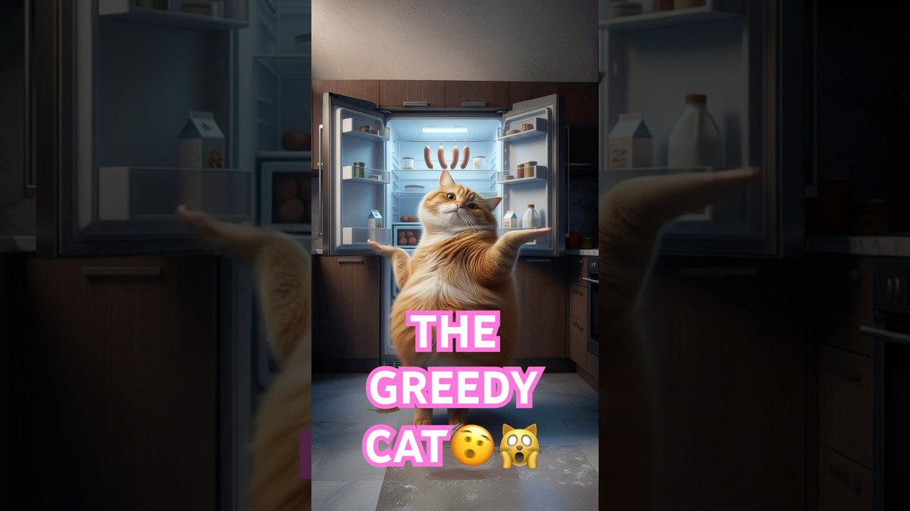 &iexcl;EL GATO GLOT&Oacute;N SE COMI&Oacute; TODA LA COMIDA!🙀😩 #viral #cat #edit #miau #meow #gatitos #minino