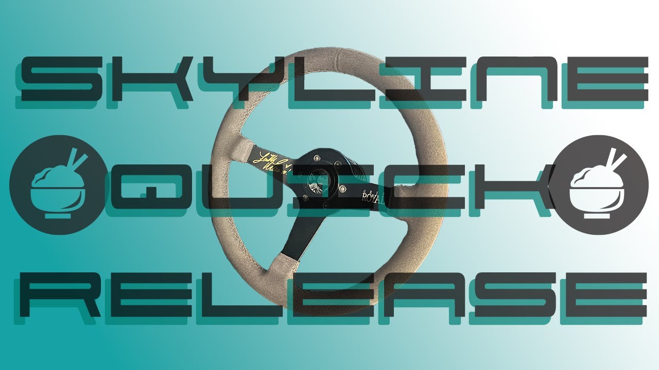 NISSAN SKYLINE R32 GTST GRIP ROYAL QUICK RELEASE STEERING WHEEL INSTALL!