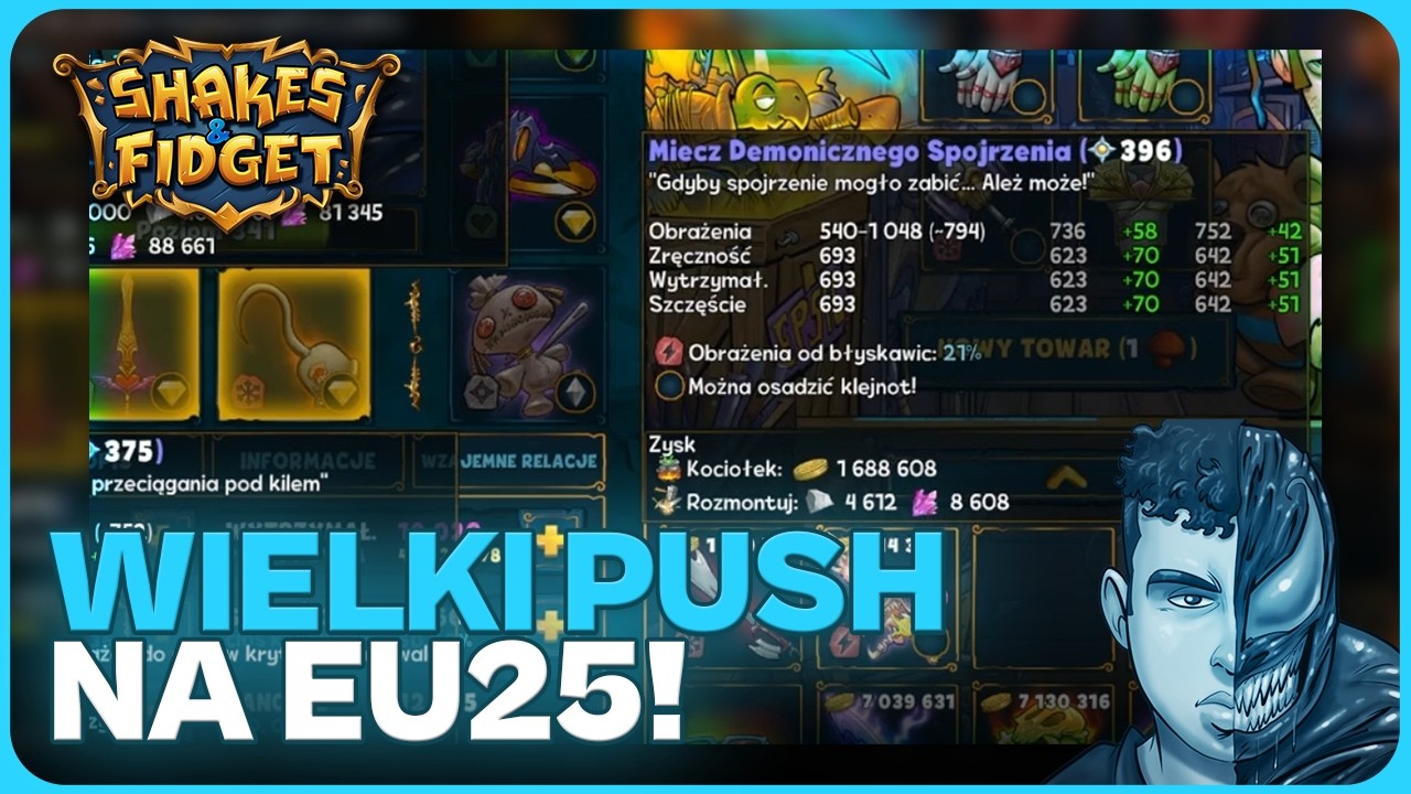 ⚔️ Dwudniowy Docisk Lochów na EU25!  🔥  | Shakes & Fidget | N3utr4L ⚔️