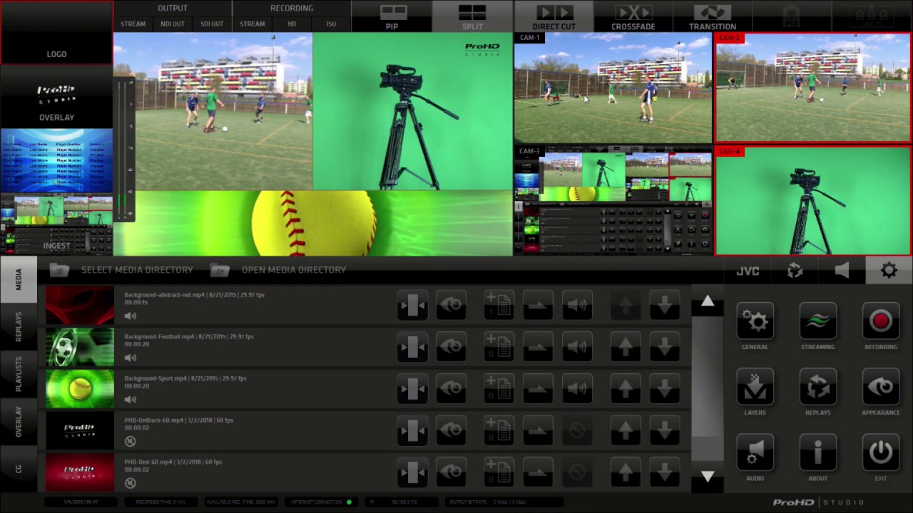 KM-IP4000S ProHD Studio Features Video:  Split PIP transitions