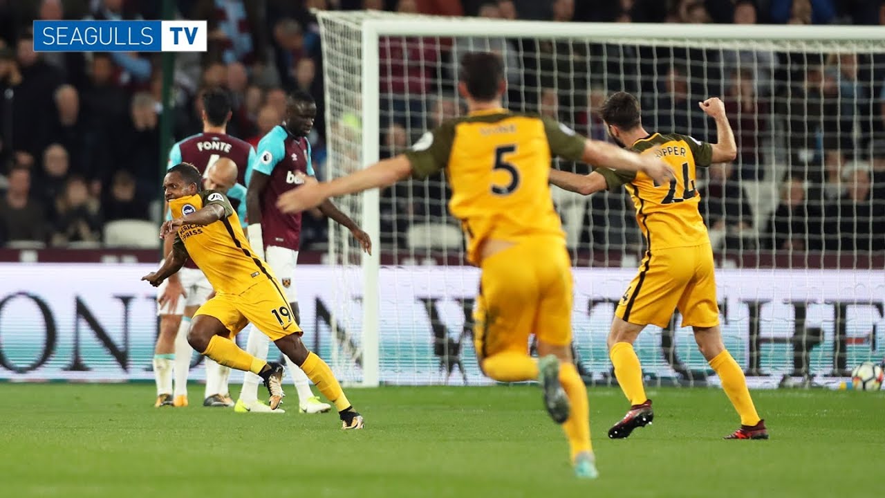 WEST HAM UNITED 0 BRIGHTON & HOVE ALBION 3