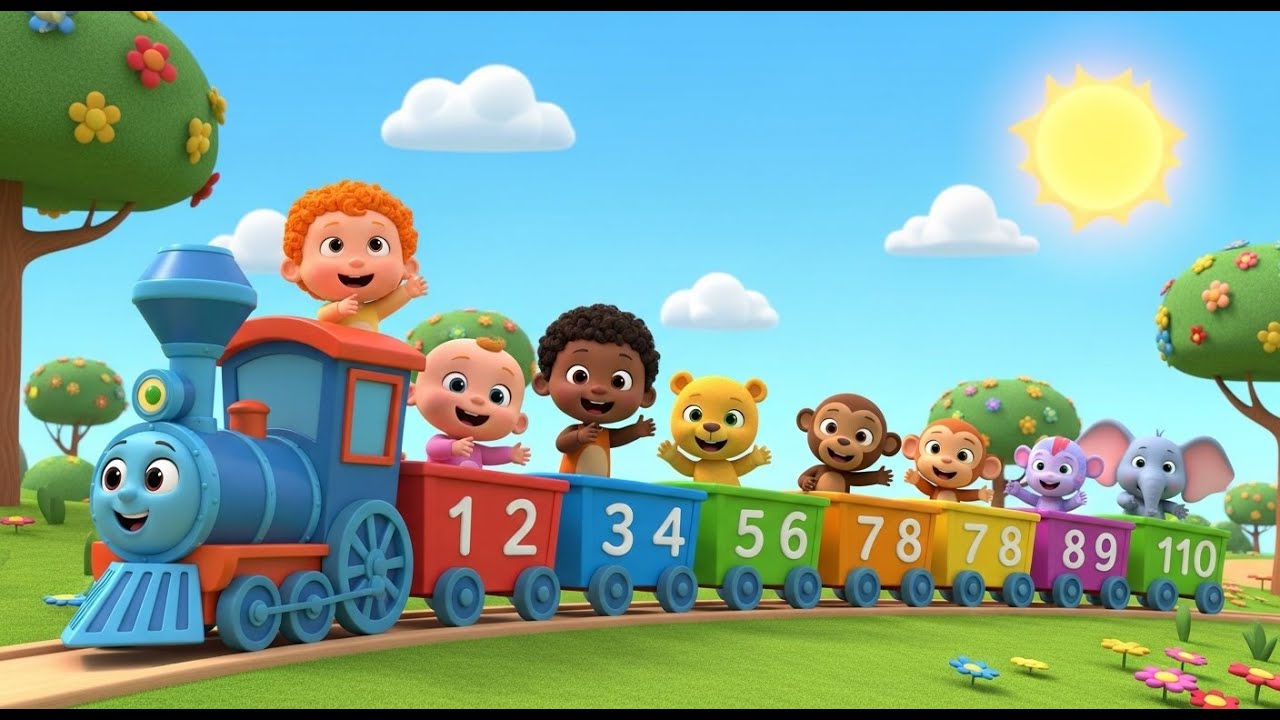 Cho Cho Numbers Counting Train 🚂🔢 Fun Baby Counting Song