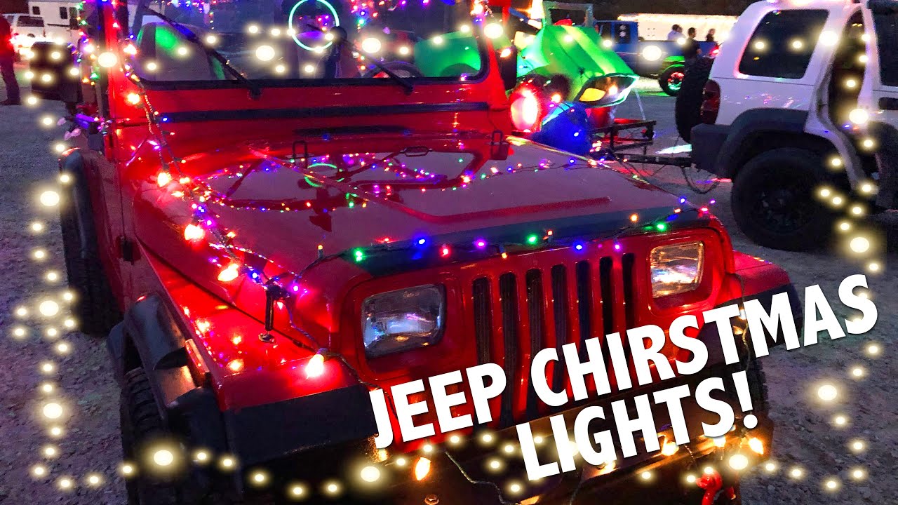 Decorating the Jeep for Christmas