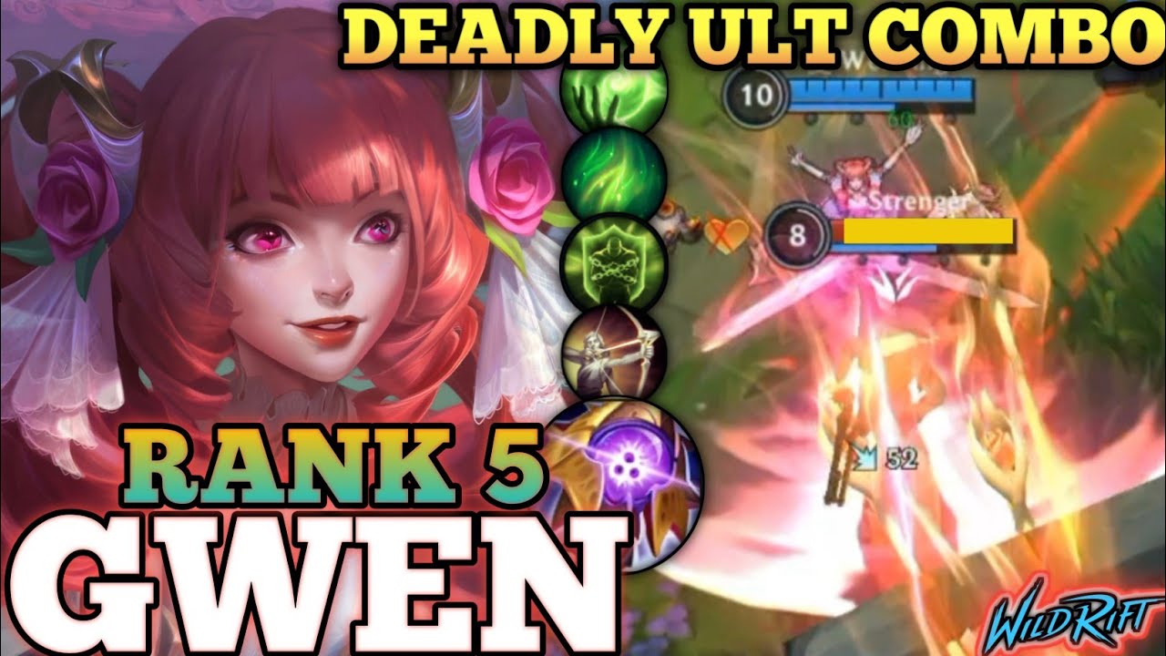 GWEN AGGRESSIVE TOPLANE KILLER! BEST META MVP BUILD - TOP 5 GLOBAL GWEN BY 愛Wei Ying - WILD RIFT