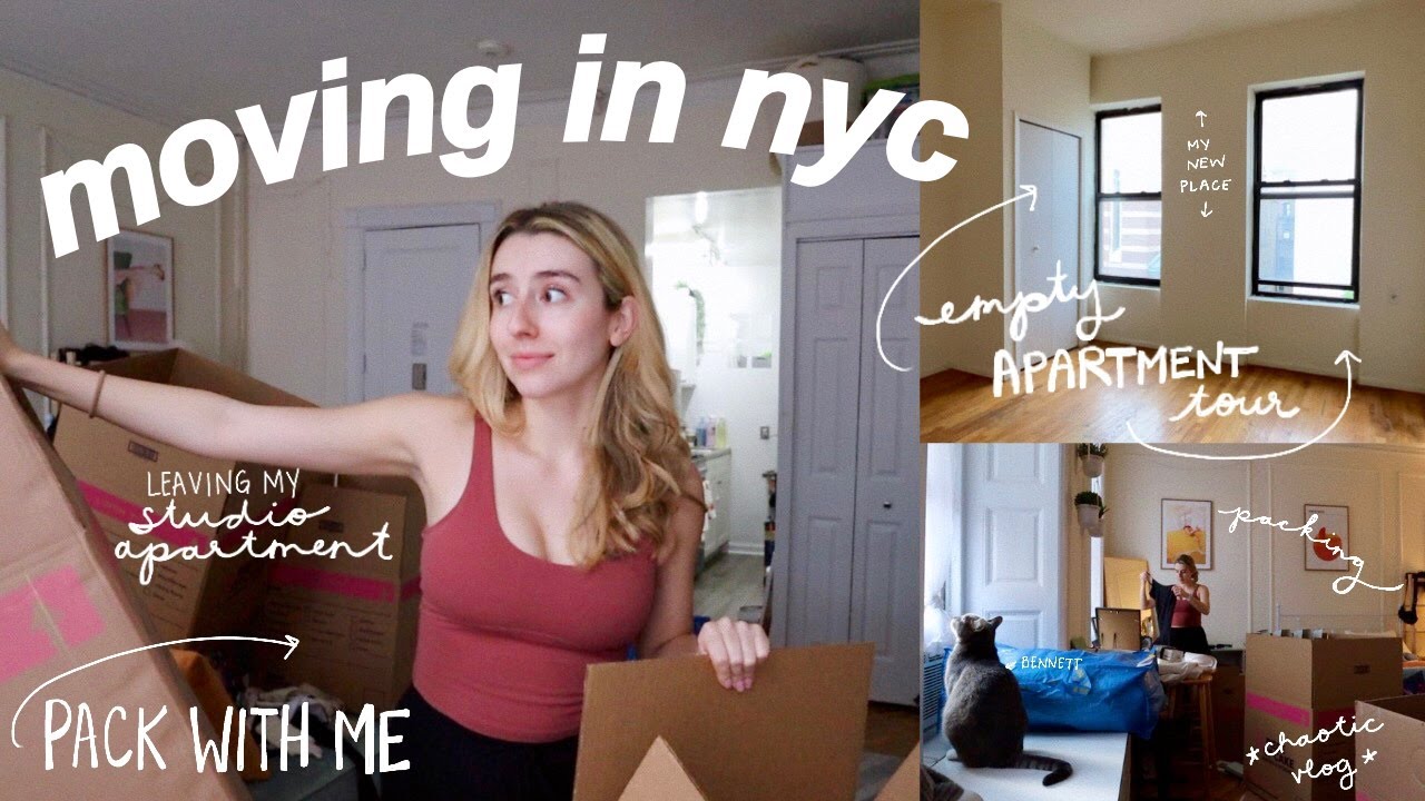 MOVING IN NEW YORK CITY! packing my studio apartment & empty nyc apartment tour *chaotic*