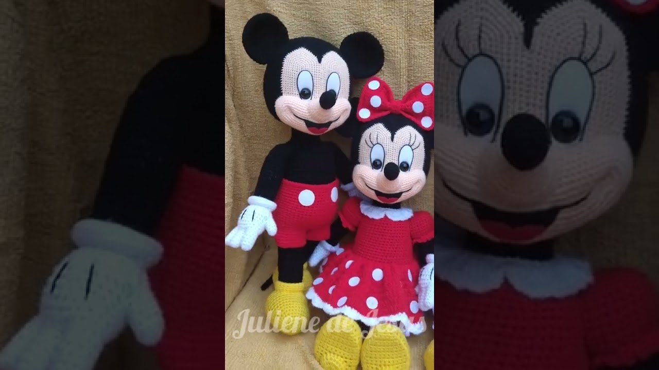 Mickeys e Minnies amigurumi feitos por mim😍