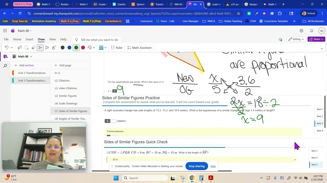 Math 8B U3L7 Similar Figures