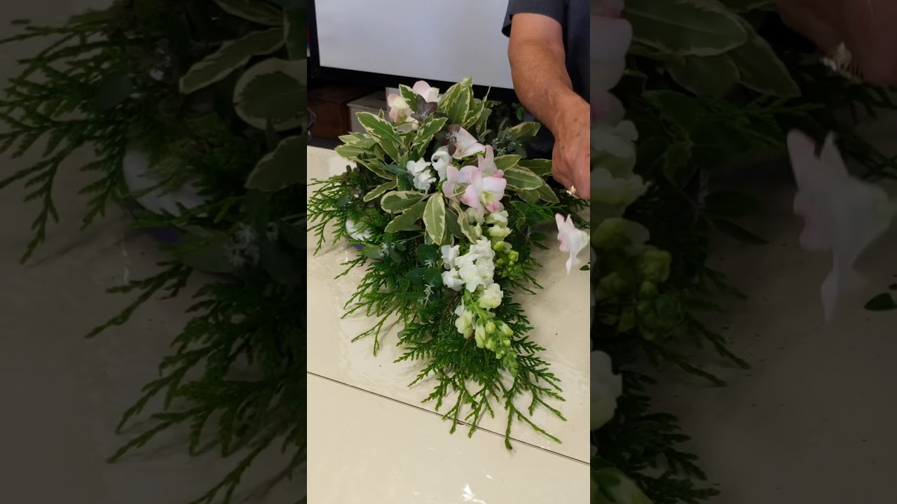 A single ended funeral spray.