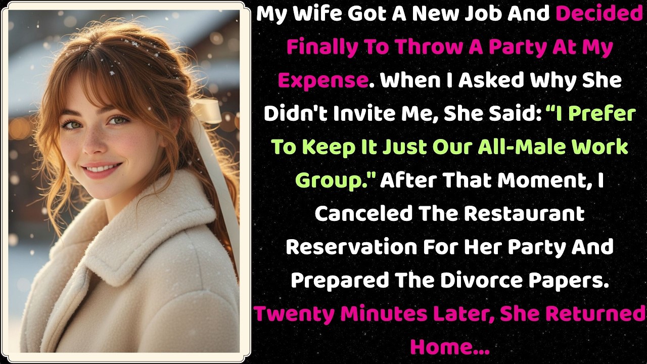 My Wife Got a New Job and Decided to Throw a Party at My Expense. When I Asked Why She...