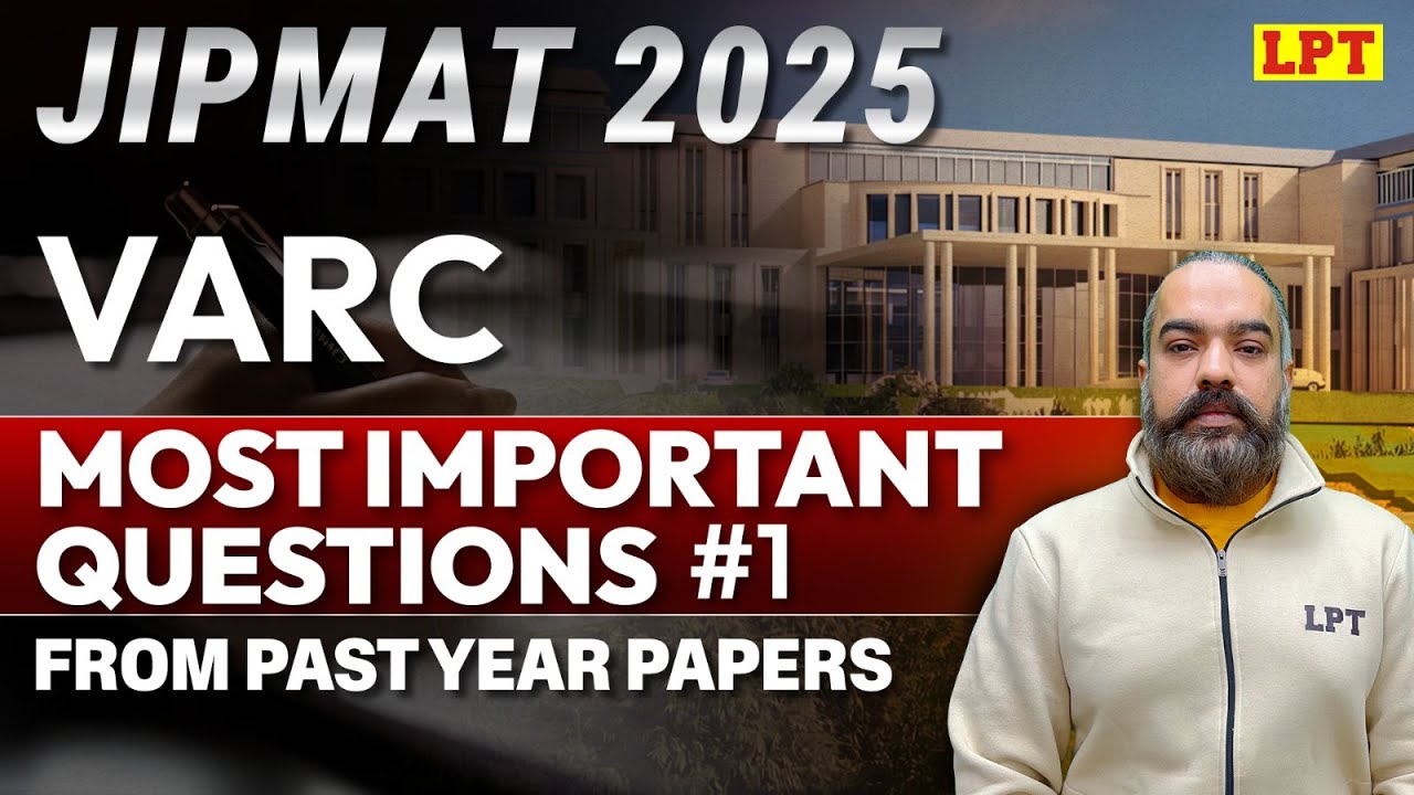 JIPMAT Important Questions from Past Year Papers | JIPMAT VARC PYQs (2021) | #1 | JIPMAT 2025