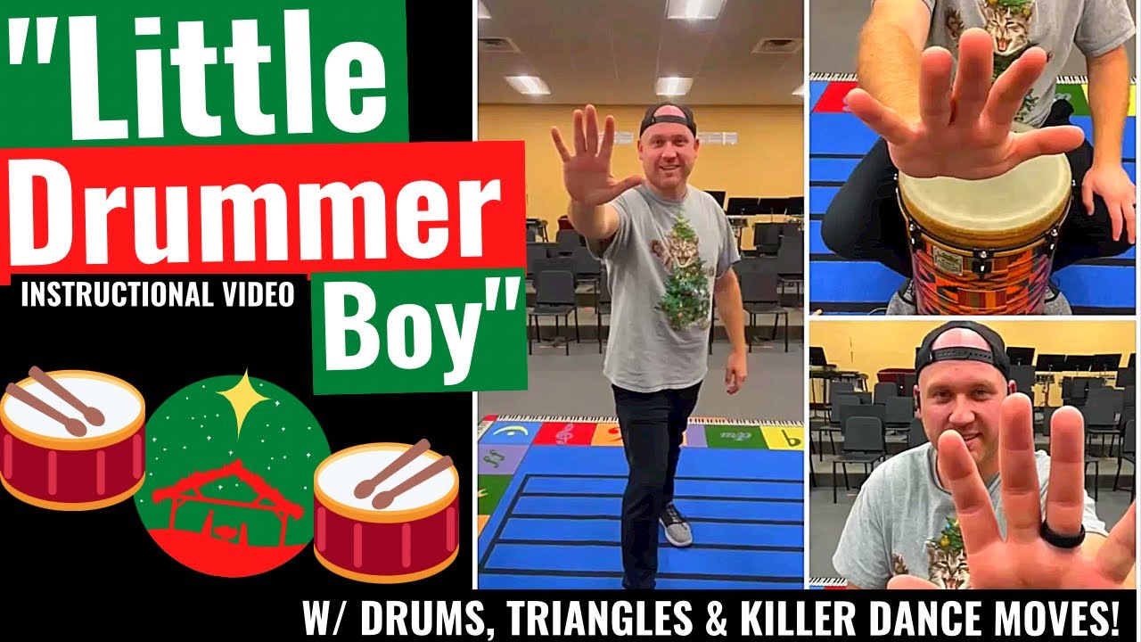 “Little Drummer Boy” Instructional Video (w/ drums, triangles, & killer dance moves!)