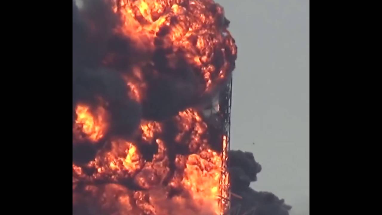 SpaceX - Static Fire Anomaly - AMOS-6 - 09-01-2016 AUDIO SYNCHRONIZED