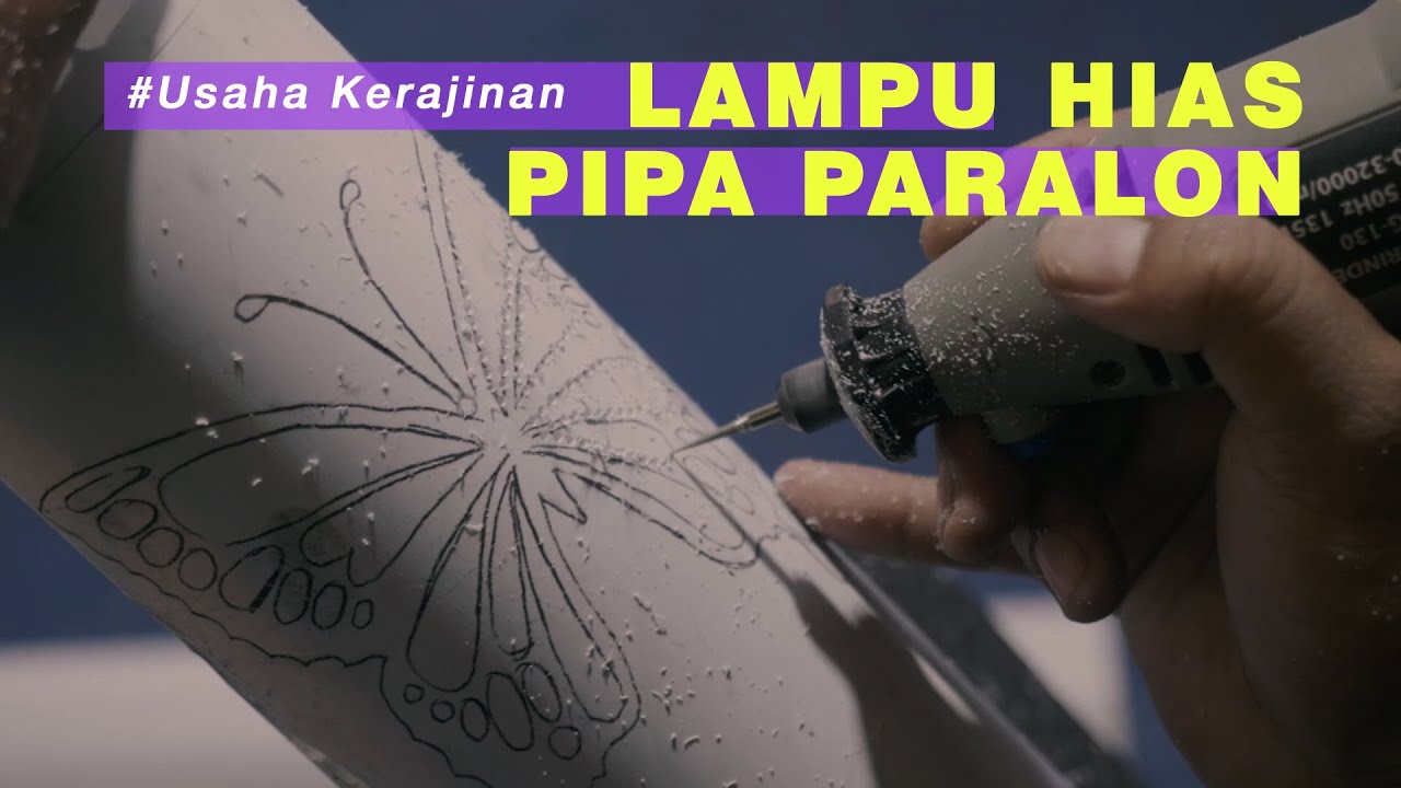 Kerajinan Lampu Hias dari Pipa Paralon