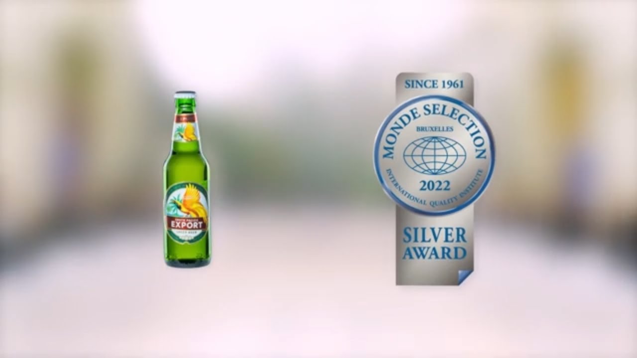 South Pacific Export Lager Beer (Bottle 33cl) - Silver Quality Award 2022 from Monde Selection