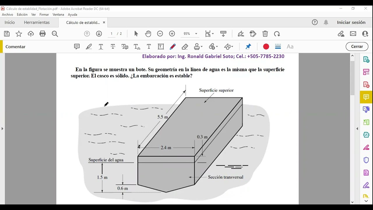 Cálculo de estabilidad_Flotación de objetos (Stability calculation_Floating objects)