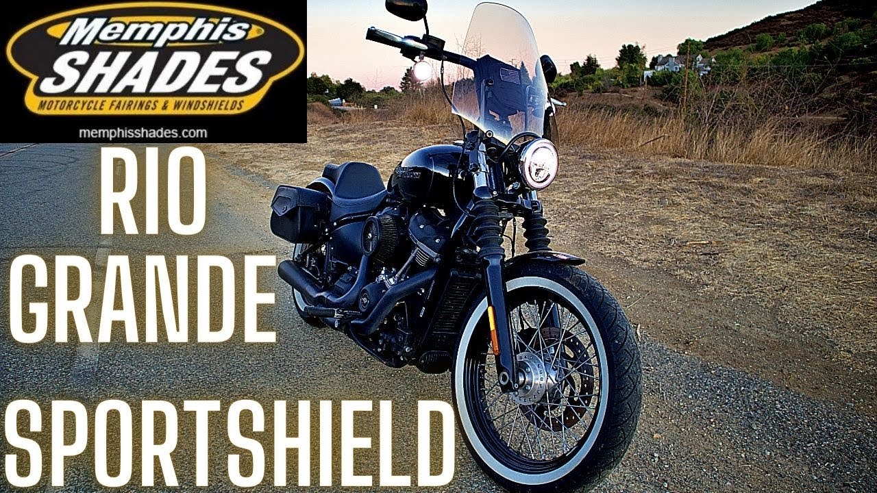 Harley Davidson Street Bob with Memphis Shades Rio Grande Sportshield