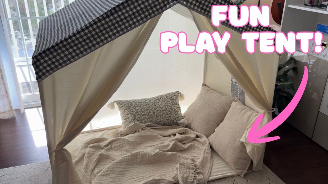 Sugar Bee & Sea Large Kids Tent Playhouse | Collapsible Indoor & Outdoor Toddler Play Tent