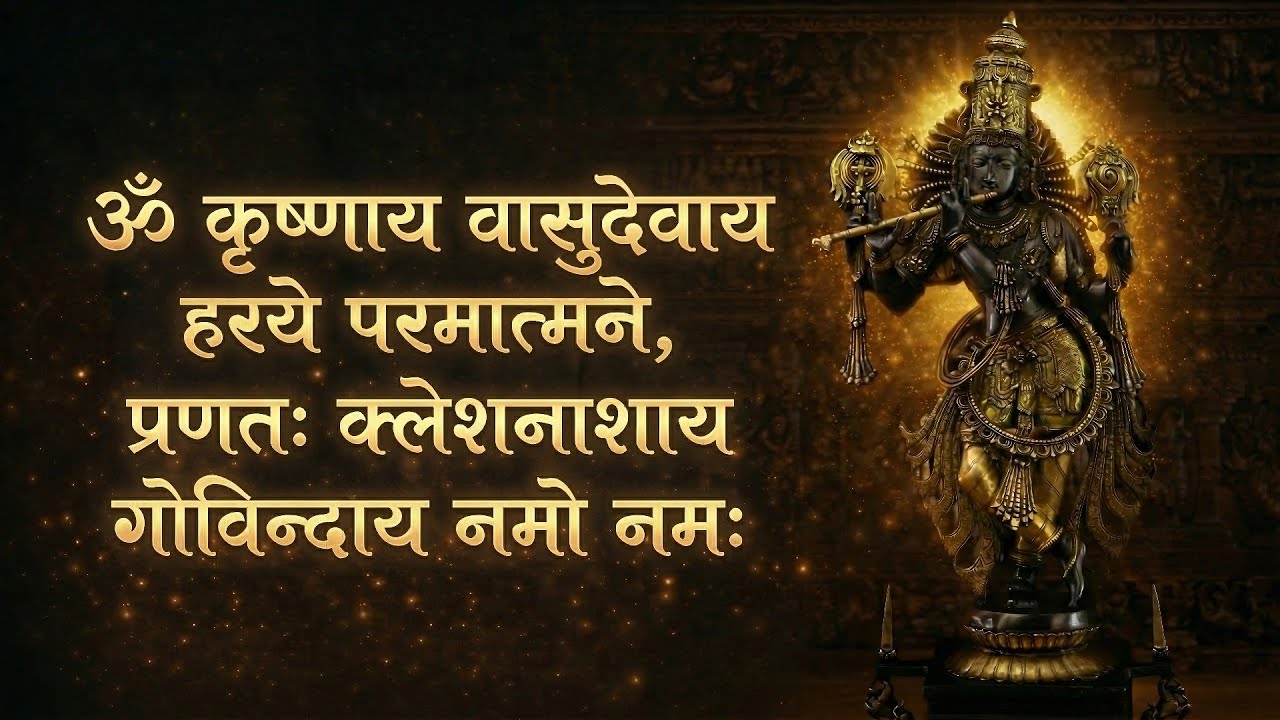 🦚 Akhand Shree Krishna Mantra Jaap | Sunte Hi Shanti Aur Krishna Kripa Milegi