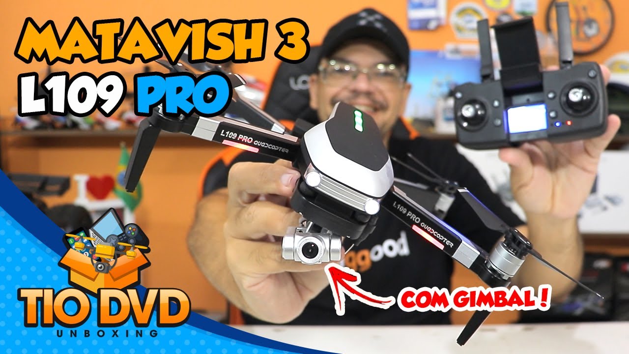 DRONE L109 PRO MATAVISH 3 C/ GIMBAL CAMERA GPS 25 MIN DE VOO SENSOR BOM E BARATO PARA INICIANTES