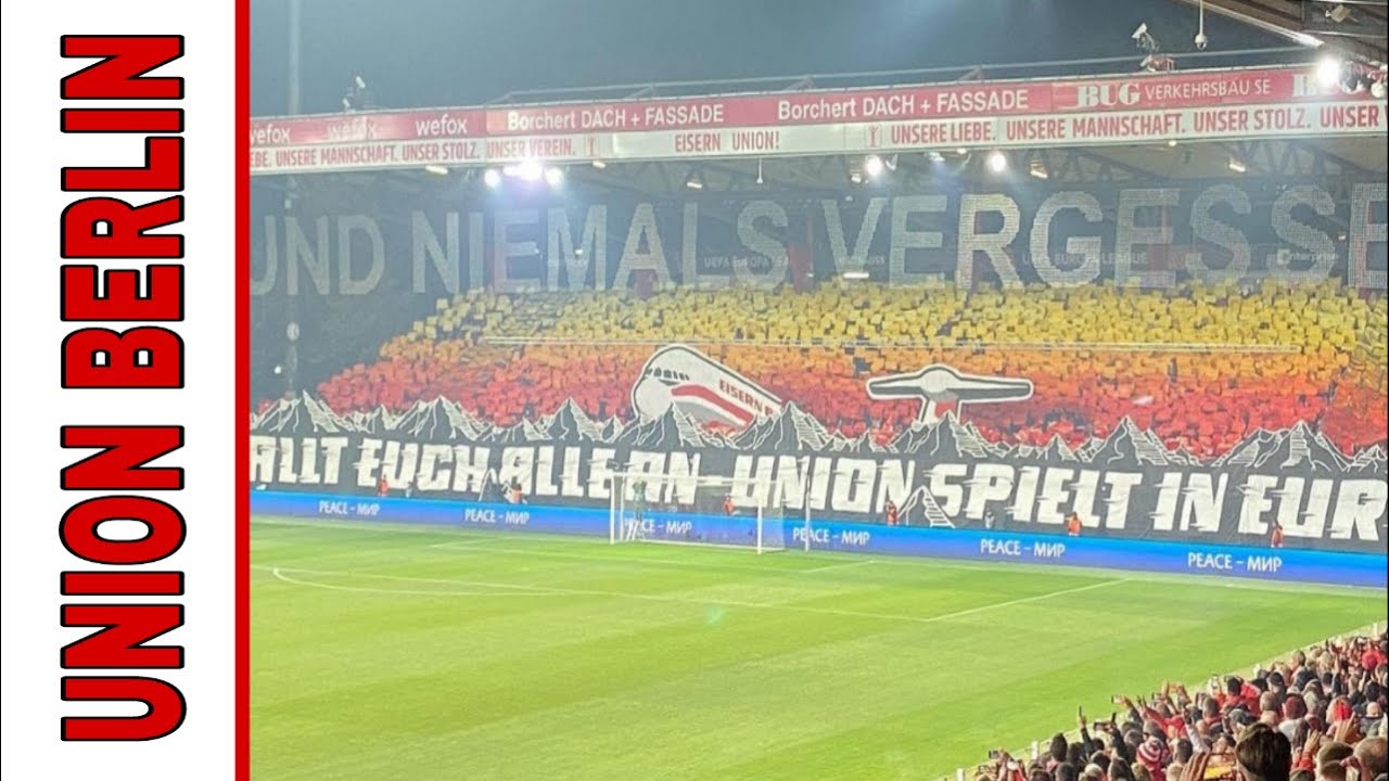 Union Berlin-Fans 🔴⚪ Show Spectacular Choreo at Stadion Alten F&ouml;rsterei | Union Berlin - Malmo (1-0)