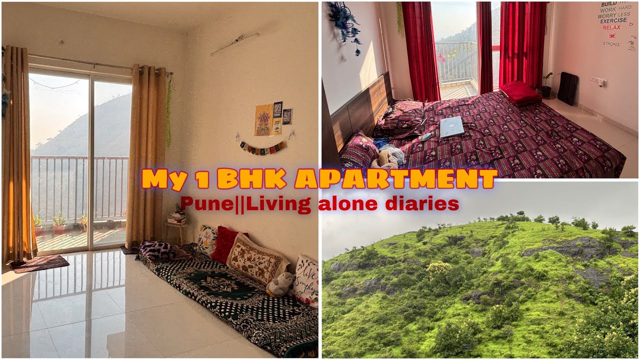 My 1 Bhk Apartment  tour 🛌😱|| Living alone in Pune