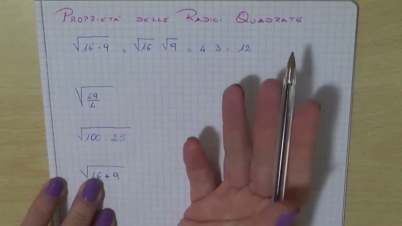 Radici quadrate_proprietà