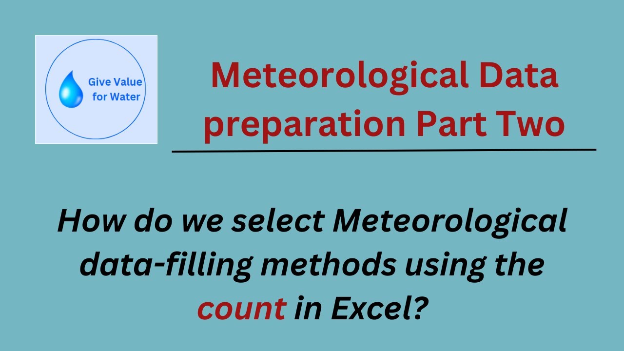 Meteorological Data preparation part two
